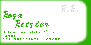 roza retzler business card